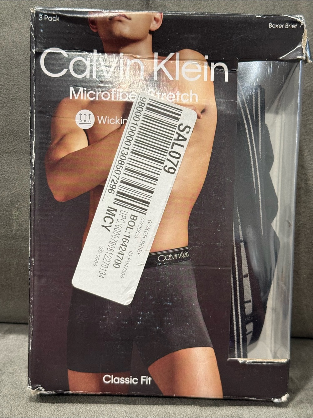 Calvin Klein Black Microfiber Stretch Boxer Briefs – 3-Pack